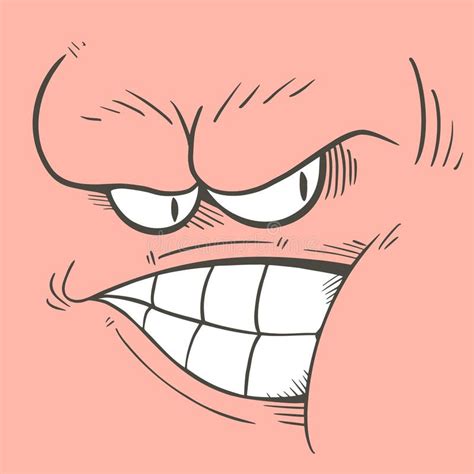 Angry Expression Draw Stock Vector Illustration Of Emoticon 309082435