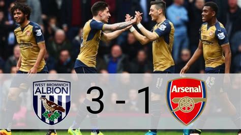 West Brom Vs Arsenal Highlight Goals Youtube