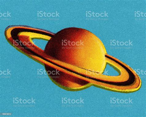 Ilustración De Planeta Con Anillos Y Más Vectores Libres De Derechos De Saturno Planeta