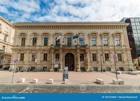 Facade of Andrassy AUB University Building in Budapest. Editorial Image ...