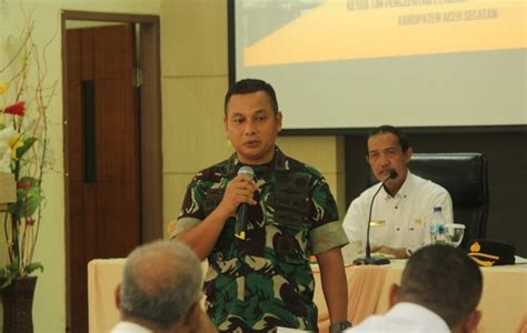 Hadiri Rapat TPPS Tingkat Kabupaten Dandim 0107 Aceh Selatan