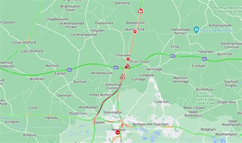 A34 closed after overturned lorry blocks road near M4 causing long traffic queues - as it ...