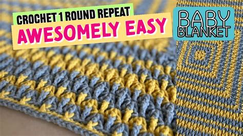 Left Hand Awesomely Easy Round Repeat Crochet Baby Blanket Youtube