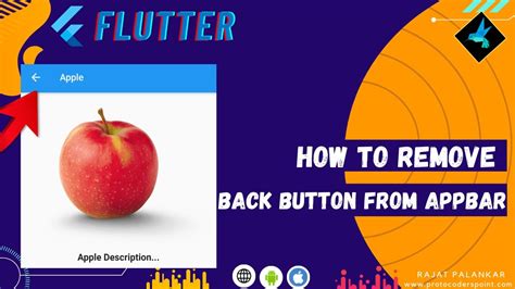 Flutter Tutorial Remove Back Button From Appbar