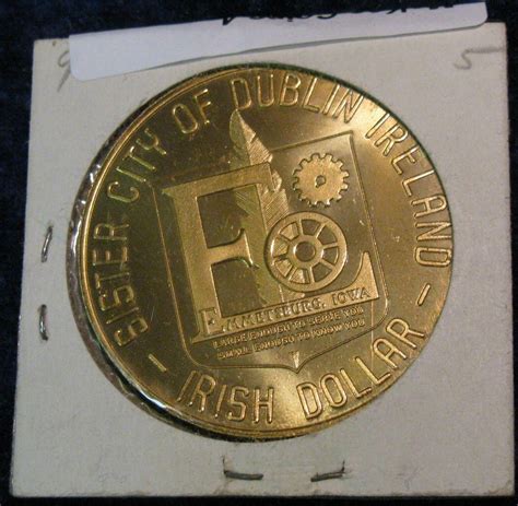 1607 1970 Emmetsburg Ia Irish Dollar Brass 39mm