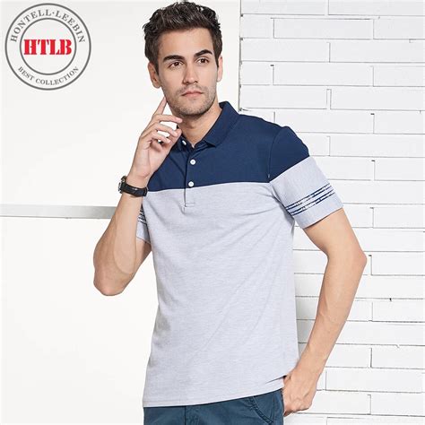 HTLB Men 100 Cotton Polo Shirt Men Brand New 2018 Male Short Sleeve