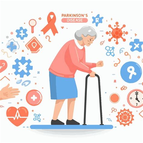 Premium Vector Parkinson Disease Flat Drawn Vector Illustration