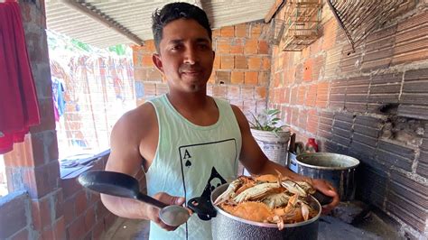 Parte Preparando E Comendo Siri Feij O Nosso Almo O Tava Uma