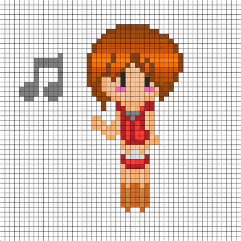 Chibi Sakine Meiko Perler Bead Pattern Kandi Cuff Patterns Pony Bead