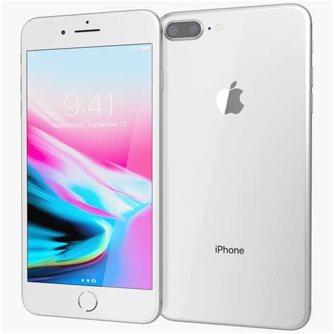 Apple Iphone 8 Plus Silver 3d Model 39 3ds Fbx Max Obj Free3d