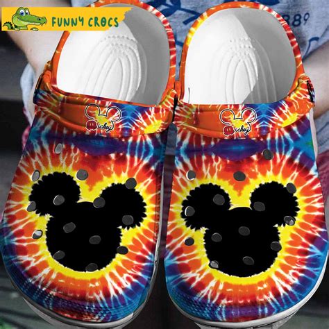 Mickey Mouse Tie Dye Crocs Clog Shoes - Discover Comfort And Style Clog ...