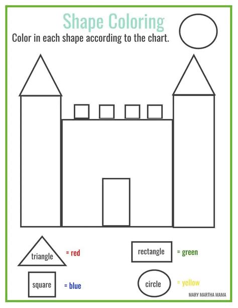 Shapes Worksheets for Preschool [Free Printables] – Mary Martha Mama