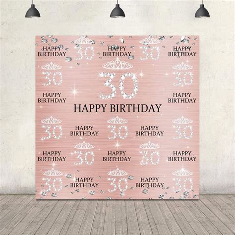 30th Birthday Backdrops For Photography Rose Gold India Ubuy