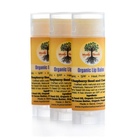 Organic Lip Balm With Natural Spf Etsy