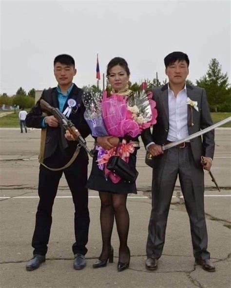 Mongolian graduation photos : r/funny