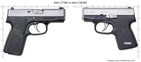 Kahr CT380 vs Kahr CW380 size comparison | Handgun Hero