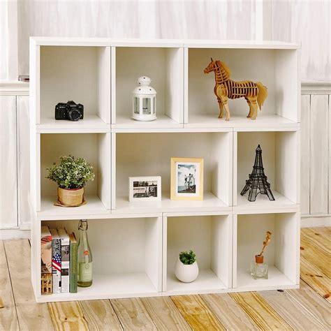 Way Basics Oxford White Stackable Modular Open Bookcase-PS-MCRP-9-WE ...