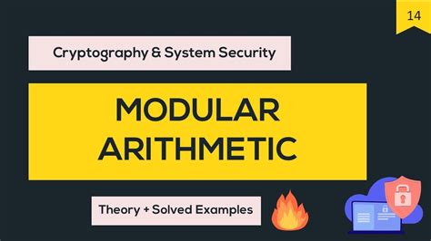 CSS 14 Modular Arithmetic Congruence In Cryptography Additive