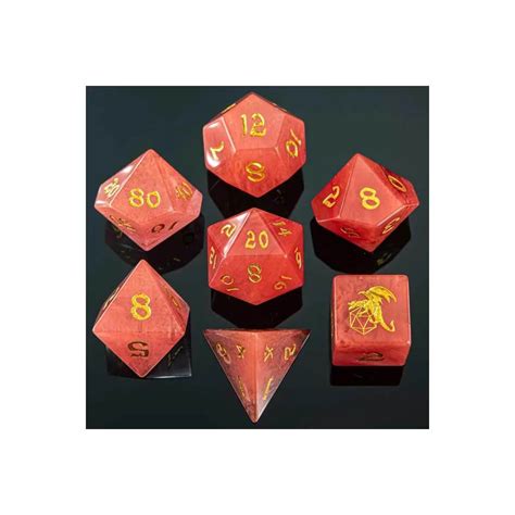 Watermelon Tourmaline Gemstone Dice Set In Fancy Dice Box Stuks