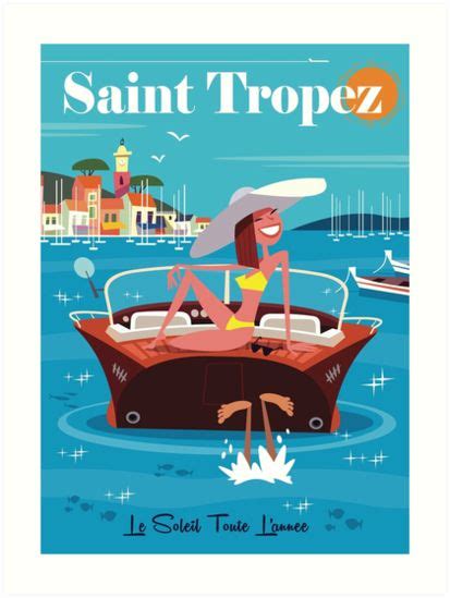 Impression Artistique For Sale Avec Lœuvre « Affiche St Tropez De L