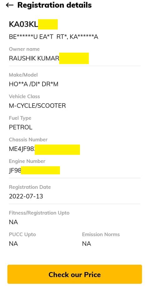 How To Find Vehicle Owner Details By Registration Number Online