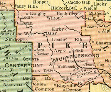 Pike County Arkansas Map - Fancie Shandeigh