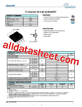 VBA2305 V01 Datasheet PDF VBsemi Electronics Co Ltd