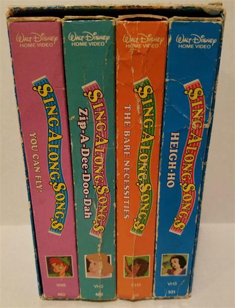 Disney VHS Sing Along Songs Box set of 4 Tapes | #1858237590