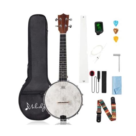 Mulucky String Banjolele Banjo Ukulele Concert Size Inch With