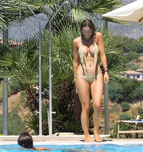 Luisa Zissman Get Wet And Wear Skimpy Tasseled Bikini Poolside In Spain