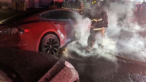 Tesla Model S Catches Fire At Tesla Service Center In Marietta Georgia