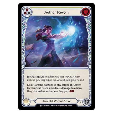 Rainbow Foil Aether Icevein Yellow Flesh And Blood TCG