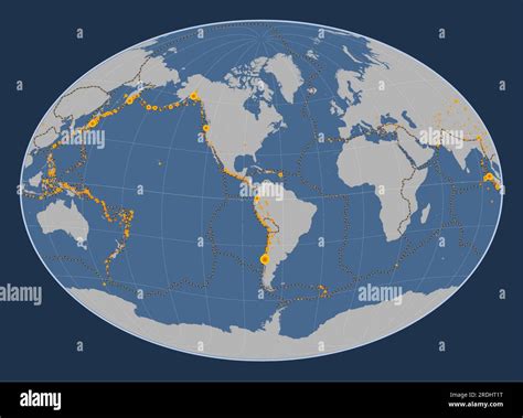 Forme De La Plaque Tectonique Des Andes Du Nord Sur La Carte De Contour