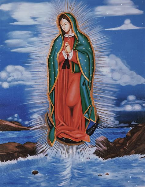 Virgen De Guadalupeart Pintura Tela Hd Phone Wallpaper Peakpx