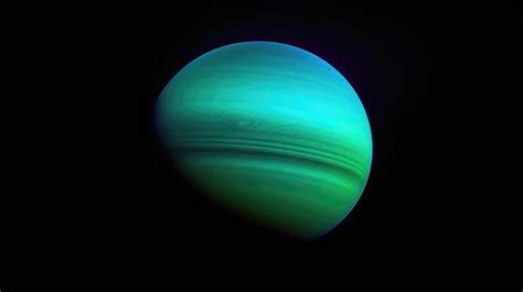 Premium AI Image | A Gradient Of Blue And Green With A Single Planet In ...