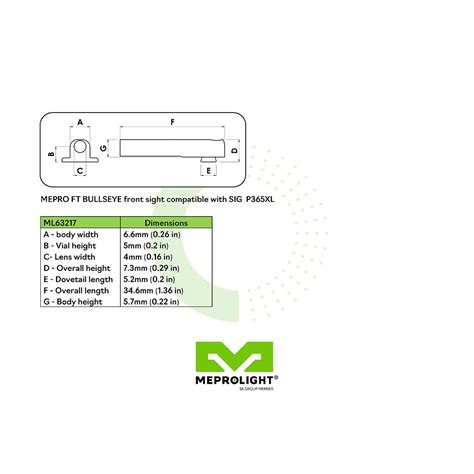 Meprolight Mepro Ft Bullseye Sig P365xl Brownells Iberica