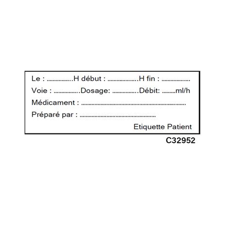 Étiquettes pousse seringues Solugraph Luquet et duranton