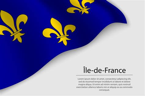 Waving Flag Ile-de-france 22194845 Vector Art at Vecteezy