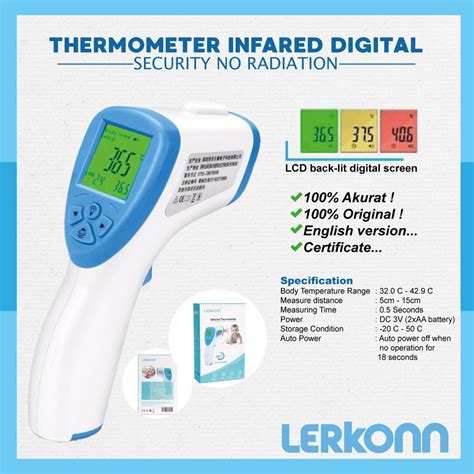 Jual Lerkonn Thermometer Infrared Thermogun Non Contact Original