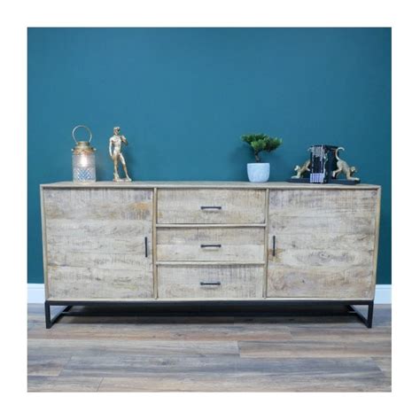 Large Mango Wood Sideboard Wooden Sideboard Rustic Sideboard