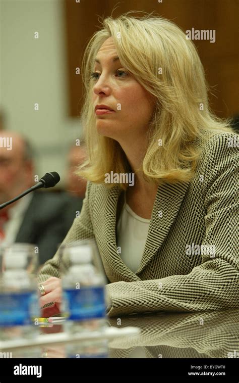 Former CIA covert agent Valerie Plame Wilson testifies before the US House of Representatives ...