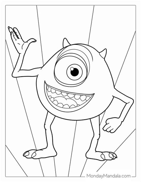 Mike Wazowski Coloring Page Davidsonciaran