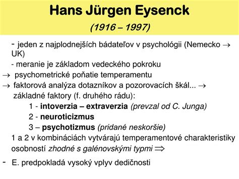 PPT BIOLOGICKÝ ZÁKLAD OSOBNOSTI Temperament a konštitúcia PowerPoint