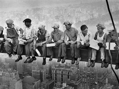 Workers Eating Lunch On Steel Beam The Best Picture Of Beam