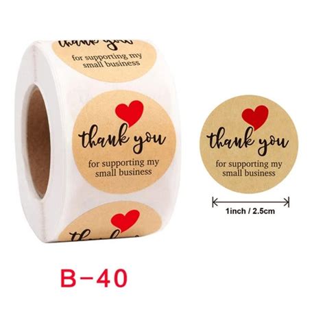 Buy Kraft Thank You Stickers Inch Free Shipping To China Thank You