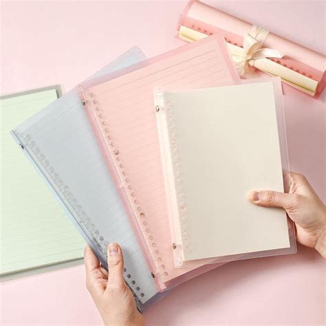 Cuaderno Recargable A Transparente Con Anillos Agujeros Carpeta