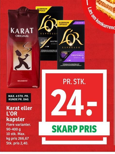 Karat Eller L Or Kapsler Tilbud Hos Spar