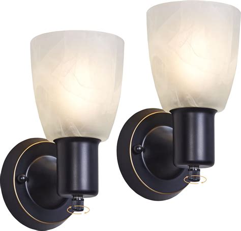 Wall Sconces Set Of Matte Black Vanity Lights For Bathroom Modern