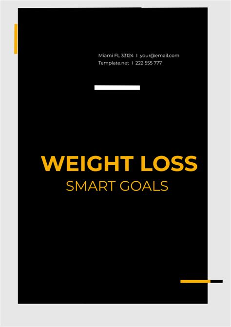 Smart Goals For Weight Loss Template Edit Online And Download Example