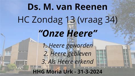 Hhg Moria Uur Ds M Van Reenen Hc Zondag